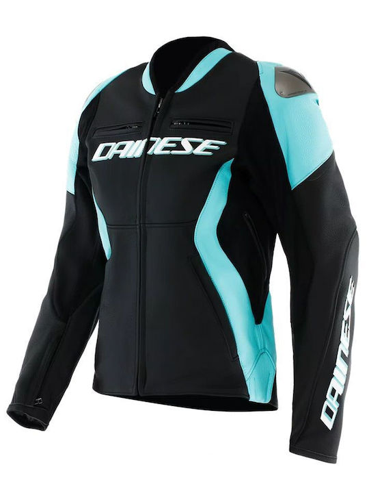 Dainese Racing 5 Women’s Дамско Мотоциклетно яке Кожено Black / Water