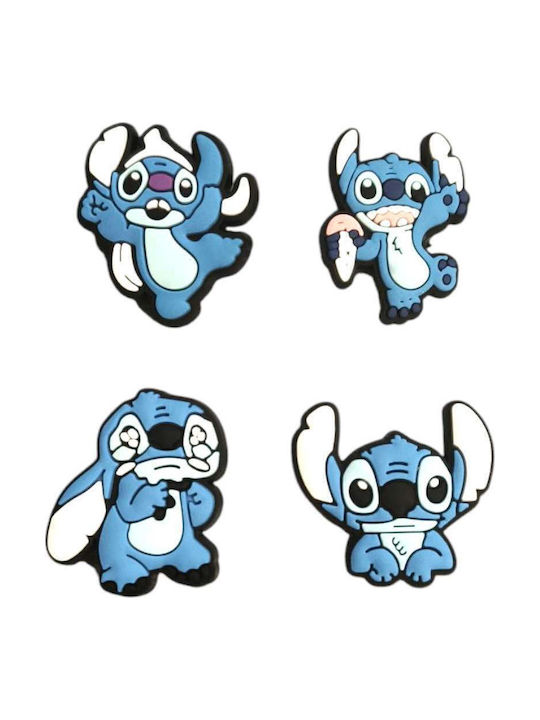 Crocs Jibbitz Charms Stitch Blau 4 Stück