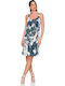 Sommer Midi Damenkleid Grün
