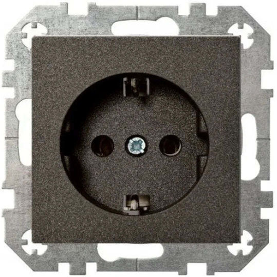 Liregus Single Mortice Πρίζα Ρεύματος Neagră 1buc IKL_16-404-01_E