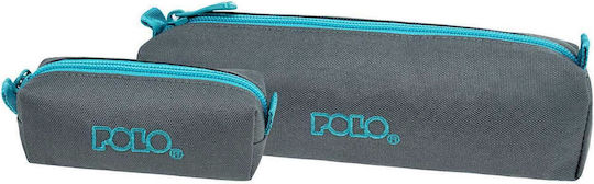 Polo Wallet Ученически Несесер Цилиндър Сив