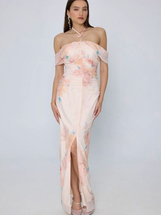 Ambrosia Summer Maxi Dress for Wedding Christening Pink
