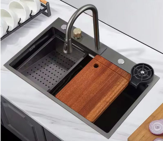 Drop-In Мивка Inox Ш75xД46см Сив