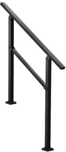 Hotel Carbon Balustrade 2-3 Stufen Quadratrohr Matt Schwarz Länge 103 cm Verstellbare Positionen
