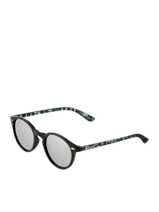 Cairn Unisex Sunglasses with Black Plastic Frame and Silver Mirror Lens JLHOLLY-202TU