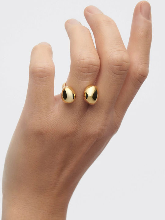 P D Paola Damen Ring mit Zirkonia aus Silber Vergoldet