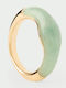 P D Paola Ring with Stones made of Silver Gold Plated