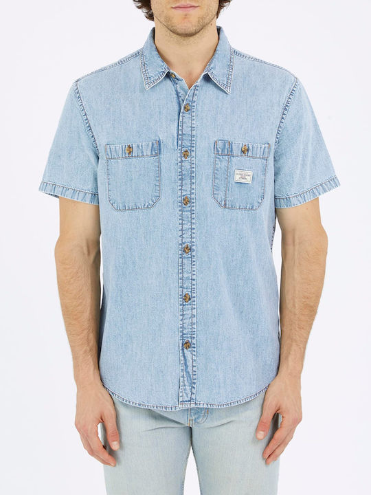 Short-sleeved Denim Shirt Indigo