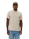 Short-sleeved Linen Shirt Beige