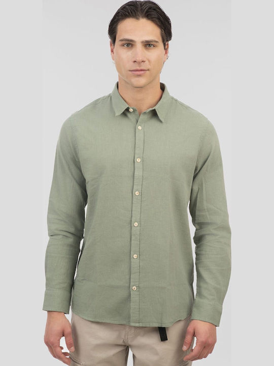 Rebase Cu mânecă lungă In Cămașă Palm Green