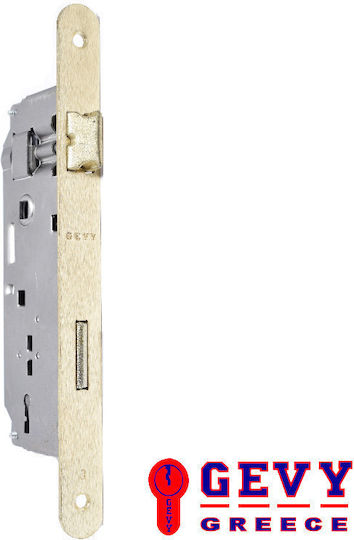 Gevy 226.090.204 Κλειδαριά Μεσόπορτας Φάλτσο Γλώσσα 40?90 Οβάλ Κίτρινη