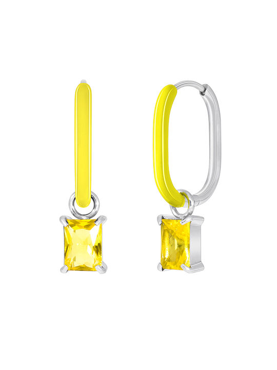 Marea Earrings made of Steel Gold Plated with Stones