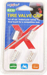 Capace supapă auto Maxeed 4 buc 0.8*1.7cm 10988-2-argintiu