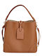 Women's Crossbody Bag Made of Tabac Brown Artificial Leather