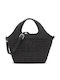 Capazo Stroh Damentasche Shopper Schultertasche Schwarz