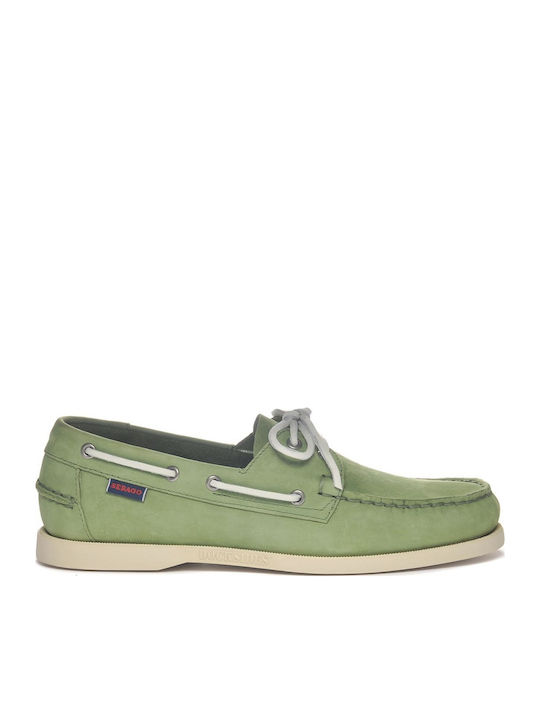 Sebago Δερμάτινα Ανδρικά Boat Shoes σε Πράσινο ...