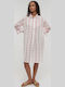 Ble Resort Collection Μανίκι Γυναικείο Φόρεμα Παραλίας Ble, Ροζ, Multicolor