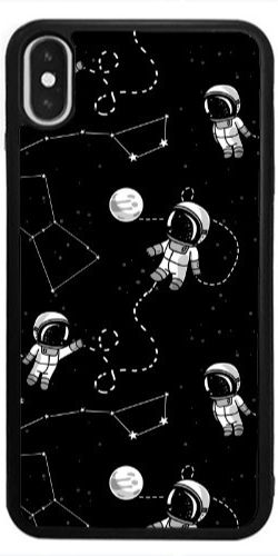 Лъскав черен калъф Spacewarm за Apple iPhone Xs Max