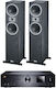 Magnat High-End Stereo-Verstärker Mc 400 Standlautsprecher Tempus 55 Schwarz Set
