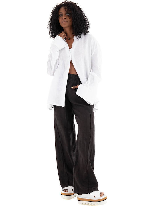 Pants Women's Linen Trousers Black