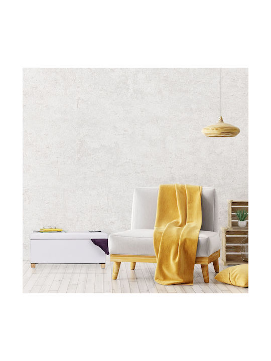 Scaune Camera de zi Cu spațiu de depozitare Tapițat cu Piele Ecologică Alb 76x37x35buc