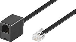Goobay Wohnung Telefonkabel RJ12 10m Schwarz (68261)