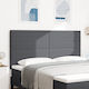 vidaXL Fabric Bed Headboard Dark Gray 180x128cm