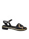 Leder Sandalen Schwarz