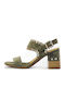 Leder Sandalen Grün