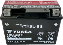 Yuasa Затворен Тип Батерия За Мотоциклет YTX5L-BS 80A С Капацитет 4Ah Yuasa Затворен Тип Батерия За Мотоциклет YTX5L-BS 80A С Капацитет 4Ah