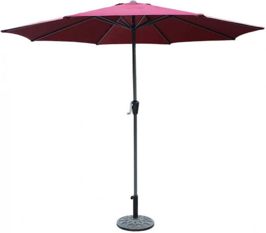 Umbrella Floor Round Aluminum Red D2.7m