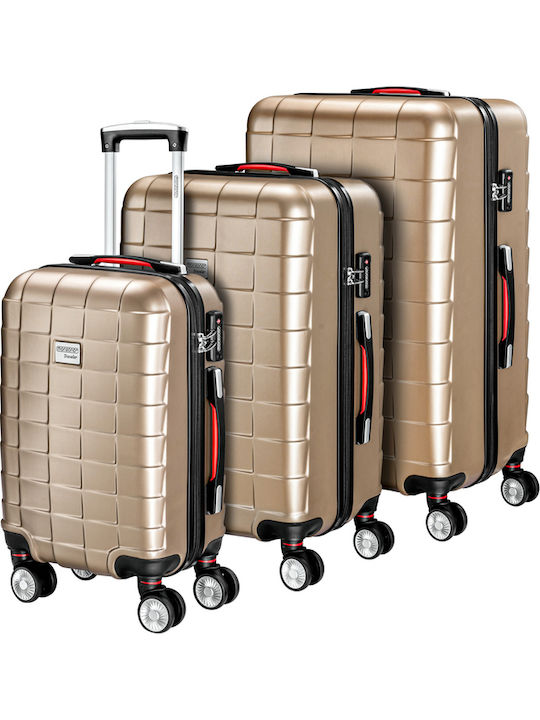 Set de bagaje Monzana Abs Exopack Champagne 3 piese 53 X 37 X 21 cm 67 X 44 X 28 cm 76 X 51 X 30 cm 107200
