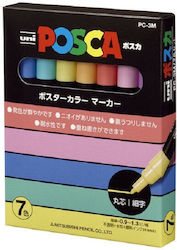 Set 7 Markere Posca Pc3m Vârf Fin Culori Pastelate Set 7 Markere Posca Pc3m Vârf Fin Culori Pastelate