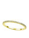 Mertzios.gr Damen Ring Ehering mit Zirkonia aus Gold 14K