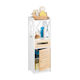 Relaxdays Cabinet de baie L89xA31.5xÎ24.5cm Lemn natural