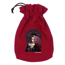 Q Workshop Anne Stokes Dice Bag Geisha Skull