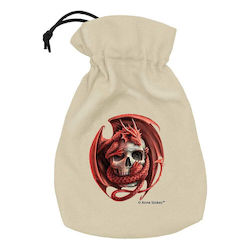 Q Workshop Anne Stokes Dice Bag Skull Embrace
