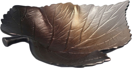 Galifas Διακοσμητική Πιατέλα Μεταλλική Καφέ 41x40x8.5εκ.