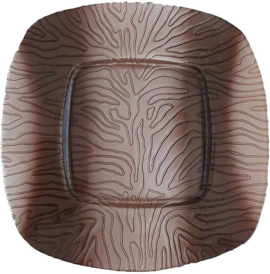 Galifas Platou Decorativ Sticlă Maro 1buc 26x26buc