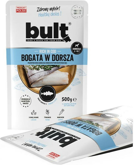 Bult Bult Mielonka Bogata W Dorsza Saszetka Dla Psa Wet Food for Cats with Cod, Fish and Meat 500gr