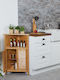 Relaxdays Colțar Rafturi de baie Raft Baie Bambus 92x58x30cm Maro