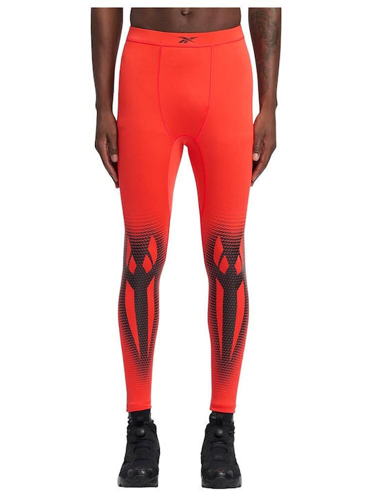 Reebok Ers Performance Tights Ανδρικό Αθλητικό Κολάν Compression Μακρύ Κόκκινο