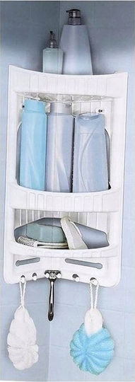 Katex Corner Wall Mounted Bathroom Shelf Plastic 28x17.5x45cm
