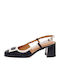 Patent Leather Blue Medium Heels