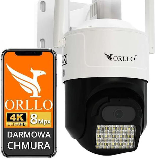Orllo IP Камера за наблюдение Wi-Fi/4G 4K Водоустойчива с Двупосочна Комуникация и Обектив 4мм