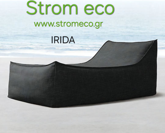 Sitzsack Liegestuhl Irida Schwarz 190x80x70cm