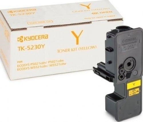 Kyocera TK-5230Y Original Toner Laser Printer Yellow High Capacity 2200 Pages (1T02R9ANL0)