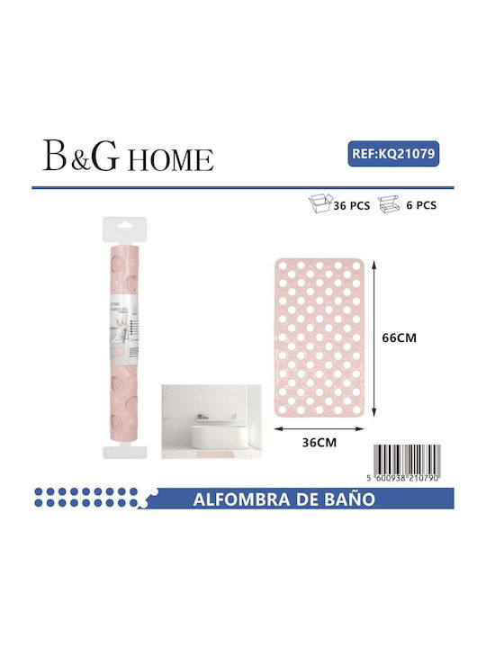 Non-Slip Bath Mat 502229 21079 Light Pink 36x66cm