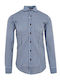 Long-sleeved Cotton Shirt Striped Brown