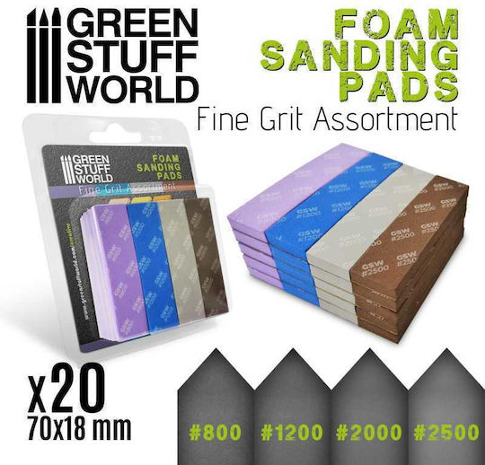 Green Stuff World Foam Sanding Pads Аксесоари за моделиране 1бр